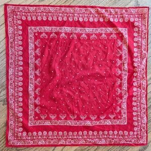 Madewell Red Paisley Bandana Scarf